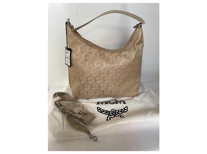 MCM Bolso tote de jacquard con monograma Aren Beige - vista 2
