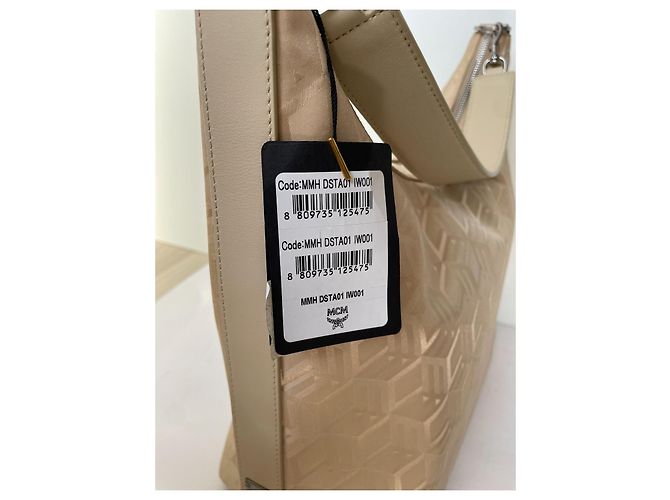 MCM Bolso tote de jacquard con monograma Aren Beige - vista 6