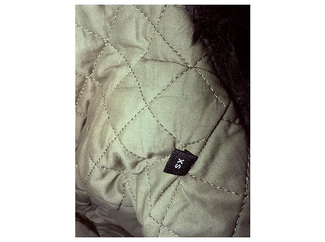 Parka caqui con capucha de piel The Kooples - vista 10