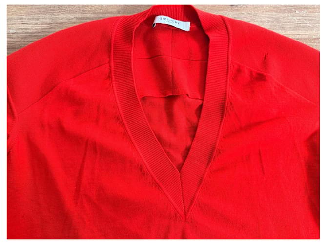 Suéter de lã vermelha Givenchy Vermelho - vista 2