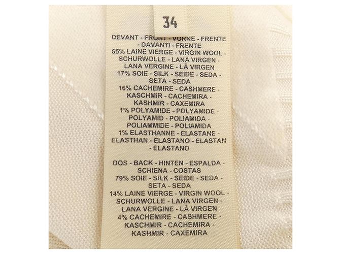 Hermès Cashmere-Mix Strickwaren Hermes 3H2641DX Beige - Ansicht 3