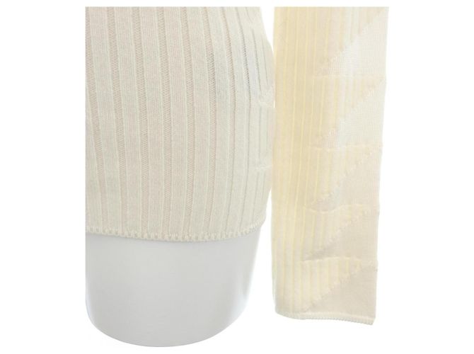 Hermès Cashmere-Mix Strickwaren Hermes 3H2641DX Beige - Ansicht 6