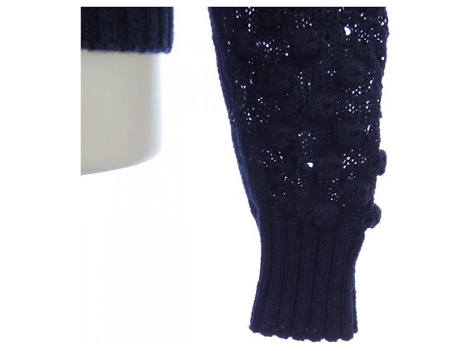 Timeless Chanel Strickjacke Marineblau Baumwolle - Ansicht 6