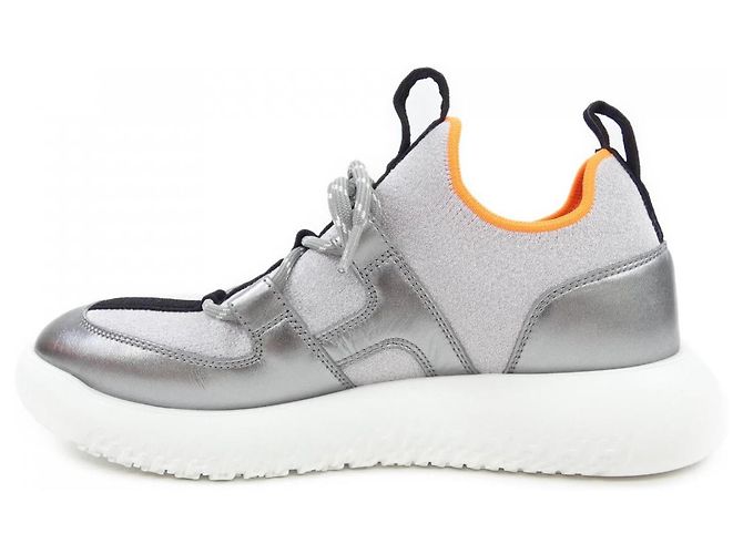 Hermès Hermes Duel Leder Sneaker Silber - Ansicht 2