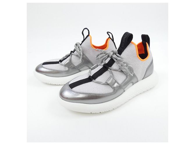 Hermès Hermes Duel Leder Sneaker Silber - Ansicht 3