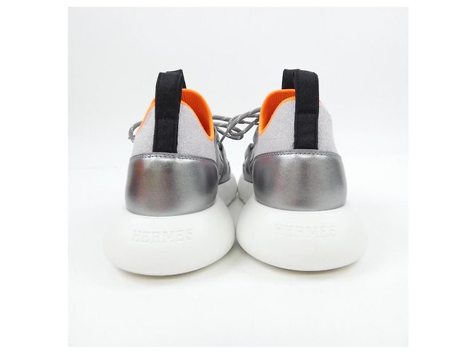 Hermès Hermes Duel Leder Sneaker Silber - Ansicht 5