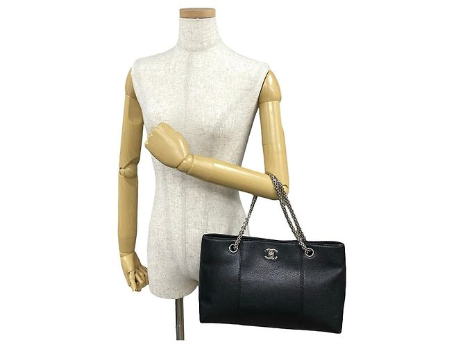 Timeless Borsa 2 in 1 in pelle Chanel Coco Mark Nero - vista 3