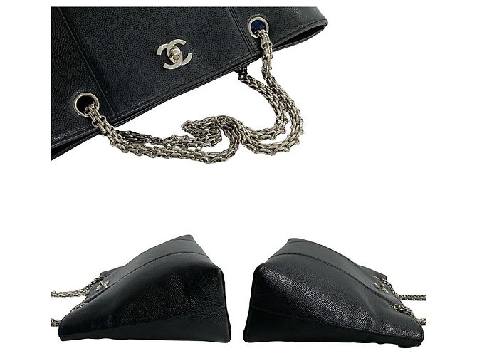 Timeless Borsa 2 in 1 in pelle Chanel Coco Mark Nero - vista 6