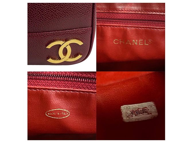 Timeless Borsa tote in pelle caviar Triple Coco di Chanel Marrone Bordò - vista 3