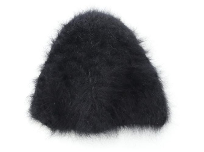 Timeless Gorro de angora tejido Chanel Coco Mark Negro - vista 2