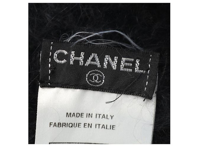 Timeless Gorro de angora tejido Chanel Coco Mark Negro - vista 4