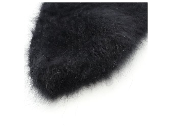 Timeless Gorro de angora tejido Chanel Coco Mark Negro - vista 8