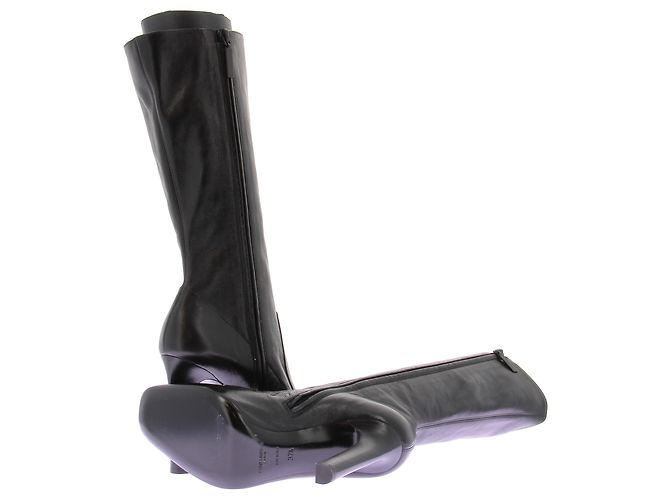 Saint Laurent Botas altas de couro preto com detalhes em ouro - vista 7