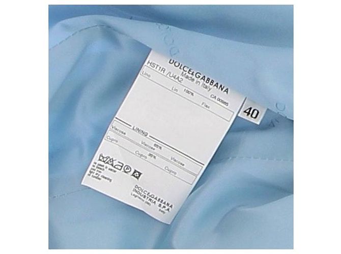 Dolce & Gabbana Blazer azul claro de lino - vista 6
