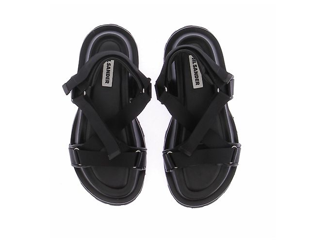 Sandali Jil Sander in pelle neri taglia 40 Nero - vista 6