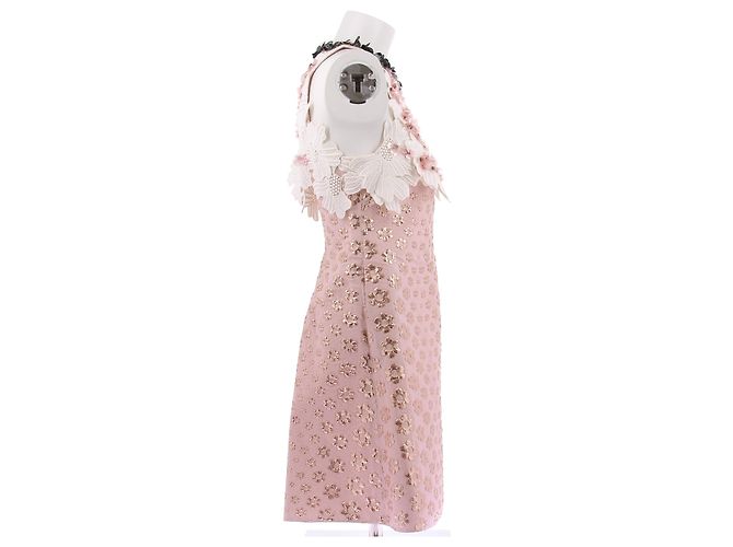 Giambattista Valli Vestido corto rosa de algodón - vista 3