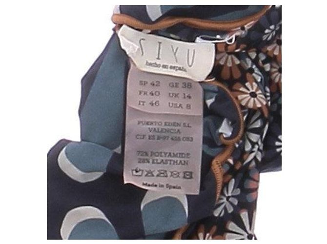 Autre Marque Badeanzug mit Blumenmuster Marineblau - Ansicht 10