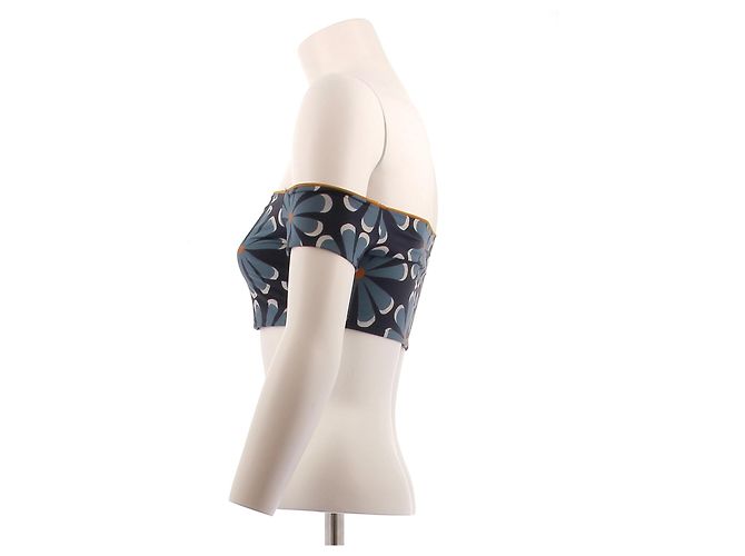 Autre Marque Badeanzug mit Blumenmuster Marineblau - Ansicht 5