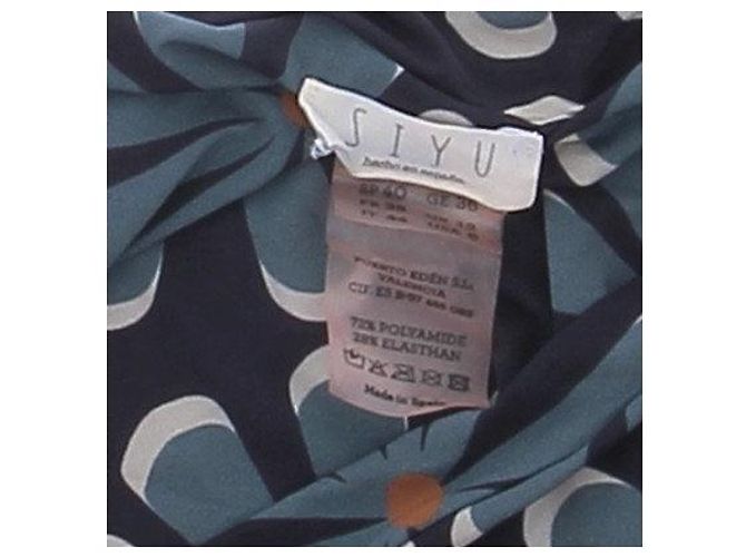 Autre Marque Badeanzug mit Blumenmuster Marineblau - Ansicht 6