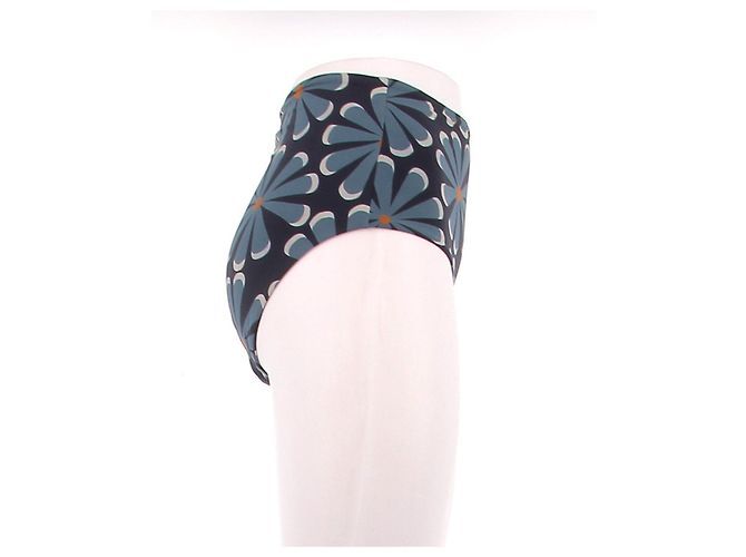 Autre Marque Badeanzug mit Blumenmuster Marineblau - Ansicht 7