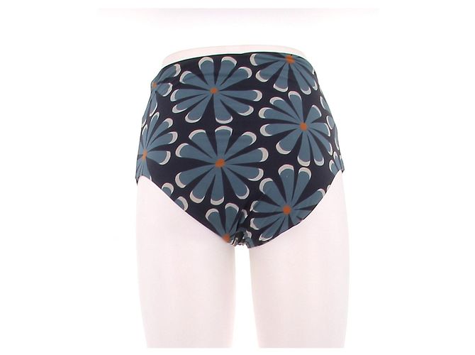 Autre Marque Badeanzug mit Blumenmuster Marineblau - Ansicht 8