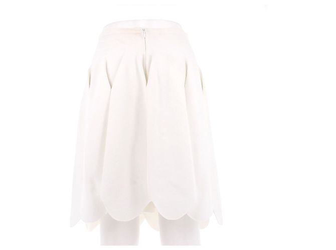 Falda blanca de viscosa Alaïa Blanco - vista 2