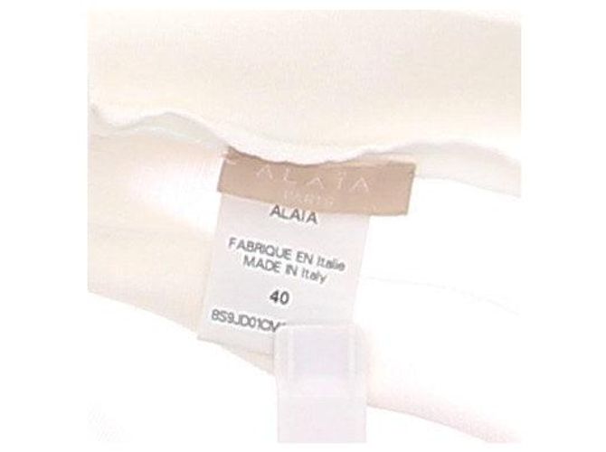 Falda blanca de viscosa Alaïa Blanco - vista 5