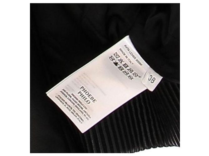 Phoebe Philo Bomber de cuero negro - vista 6