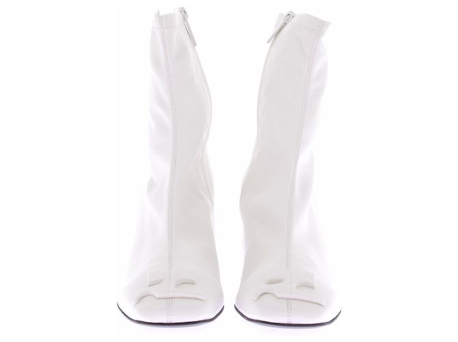 Courreges Botines blancas de cuero "Reedición" Blanco - vista 4