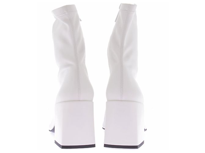 Courreges Botines blancas de cuero "Reedición" Blanco - vista 5
