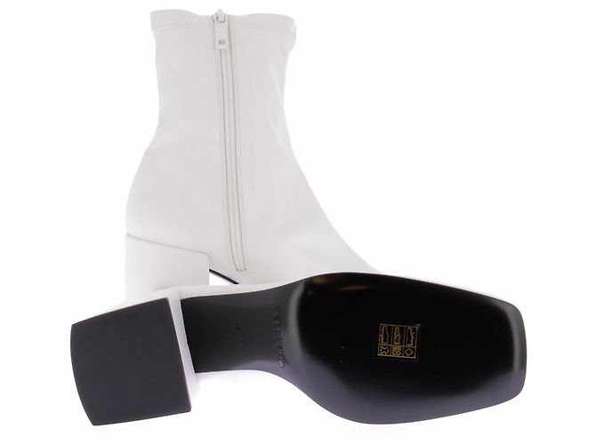 Courreges Botines blancas de cuero "Reedición" Blanco - vista 6