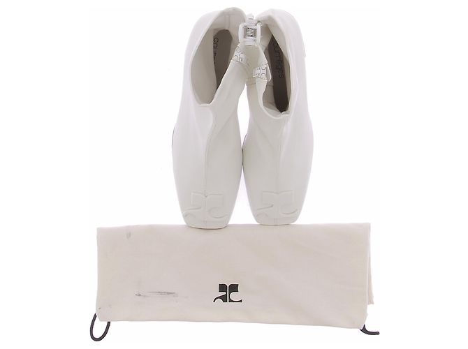 Courreges Botines blancas de cuero "Reedición" Blanco - vista 7