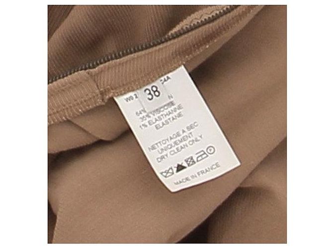 Lanvin Braunes langes Leinenkleid - Ansicht 6
