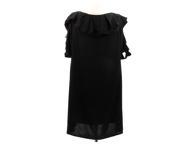 Louis Vuitton Vestido corto negro de seda - vista 2