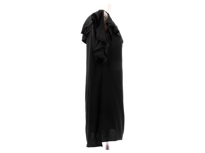 Louis Vuitton Vestido corto negro de seda - vista 3