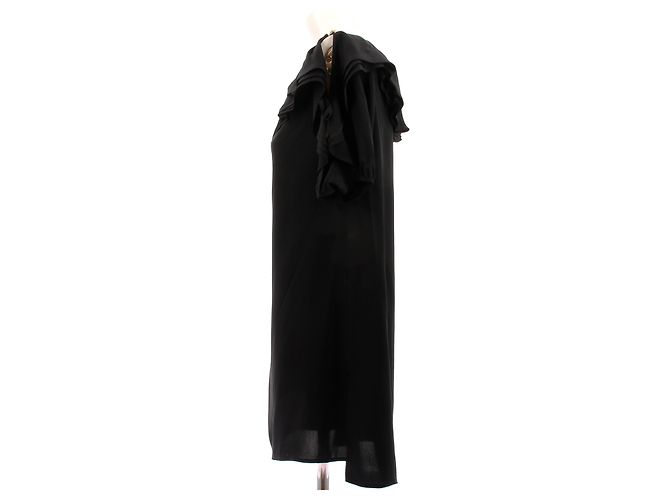Louis Vuitton Vestido corto negro de seda - vista 4