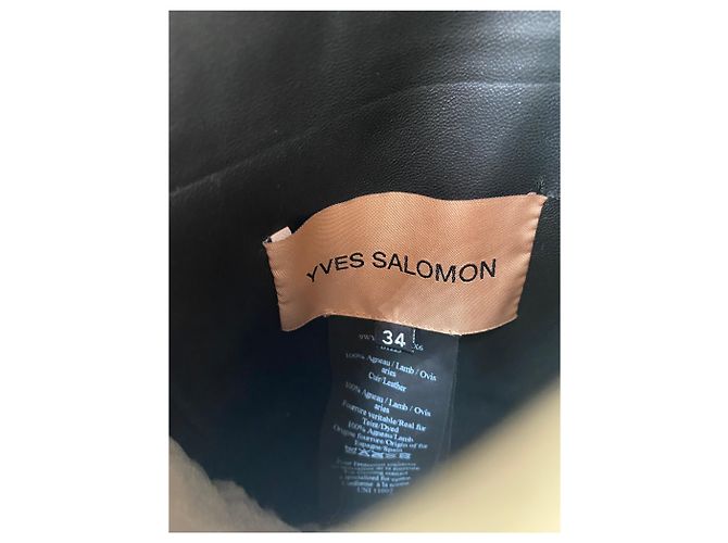 Yves Salomon Abrigo de piel de oveja Beige - vista 5