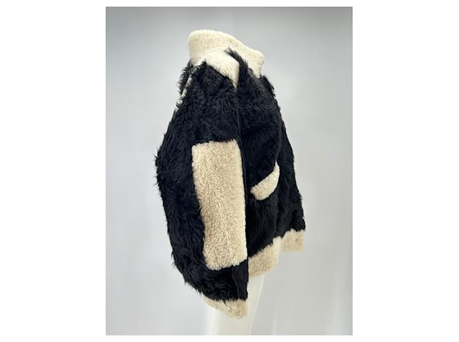 Iro Giacca in shearling bianca e nera Nero - vista 3