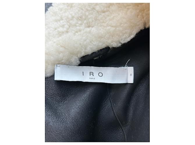 Iro Giacca in shearling bianca e nera Nero - vista 5