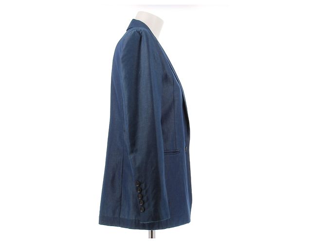 Gucci Chaqueta azul estilo denim de algodón - vista 3
