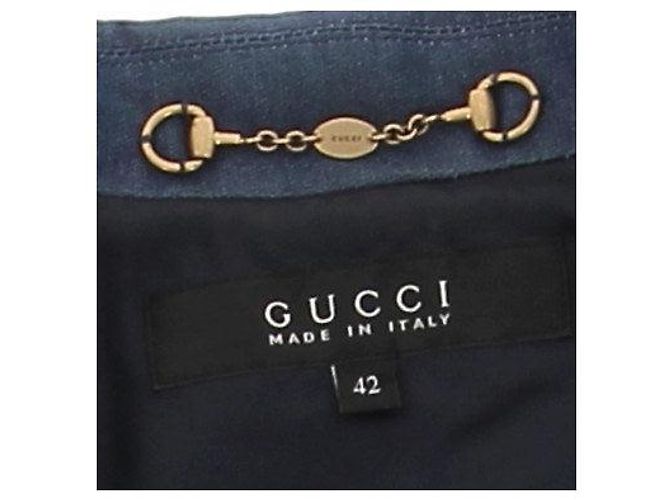 Gucci Chaqueta azul estilo denim de algodón - vista 5