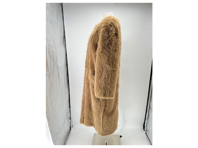 Autre Marque Cappotto cammello in pelliccia sintetica - vista 4