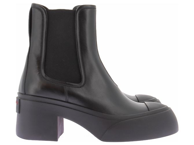 Marni Botines "Chelsea" negros de cuero - vista 2