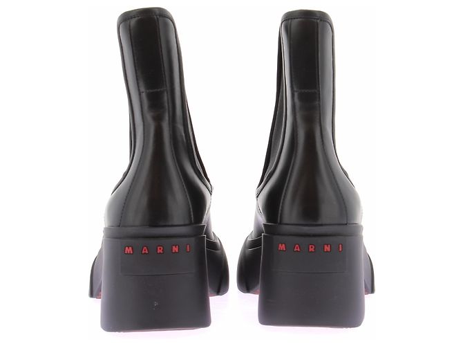 Marni Botines "Chelsea" negros de cuero - vista 5