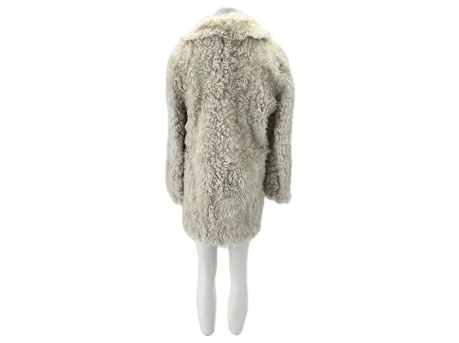 Tory Burch Manteau beige en fourrure - vue 2