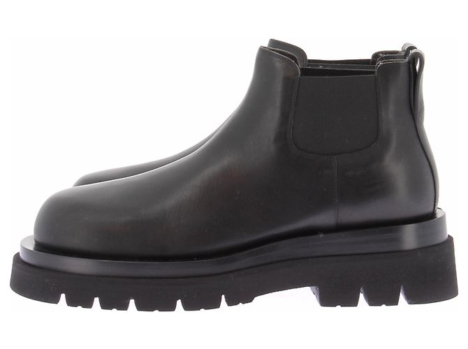 Bottega Veneta Botines "Chelsea Lug" bajos negros de cuero - vista 3