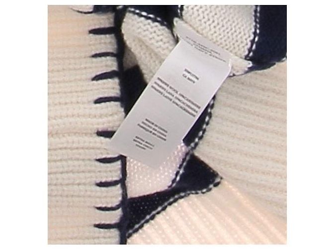 Autre Marque Streifenpullover aus Kaschmir und Wolle Beige - Ansicht 7