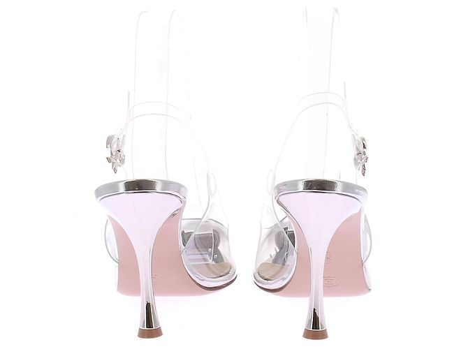 Gianvito Rossi Slingback con tacco argento plexiglass 38 - vista 4