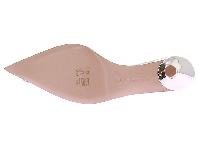 Gianvito Rossi Slingback con tacco argento plexiglass 38 - vista 7