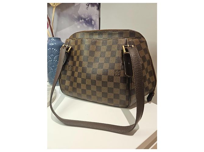 Borsa a spalla Louis Vuitton Marrone Scuro Pelle - vista 3